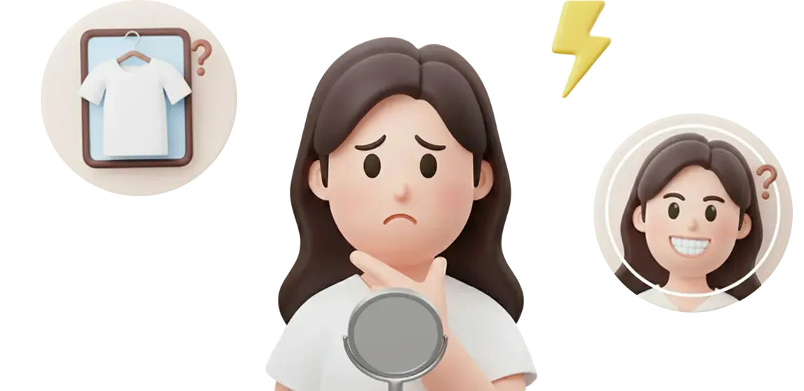 앞니치료 스마일 리허설 더스퀘어치과 | 캐릭터 이미지